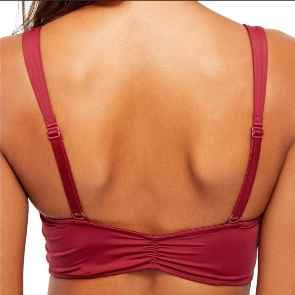 Free People Love Story Soft Bra Wine Combo Small - Picture 4 of 5
